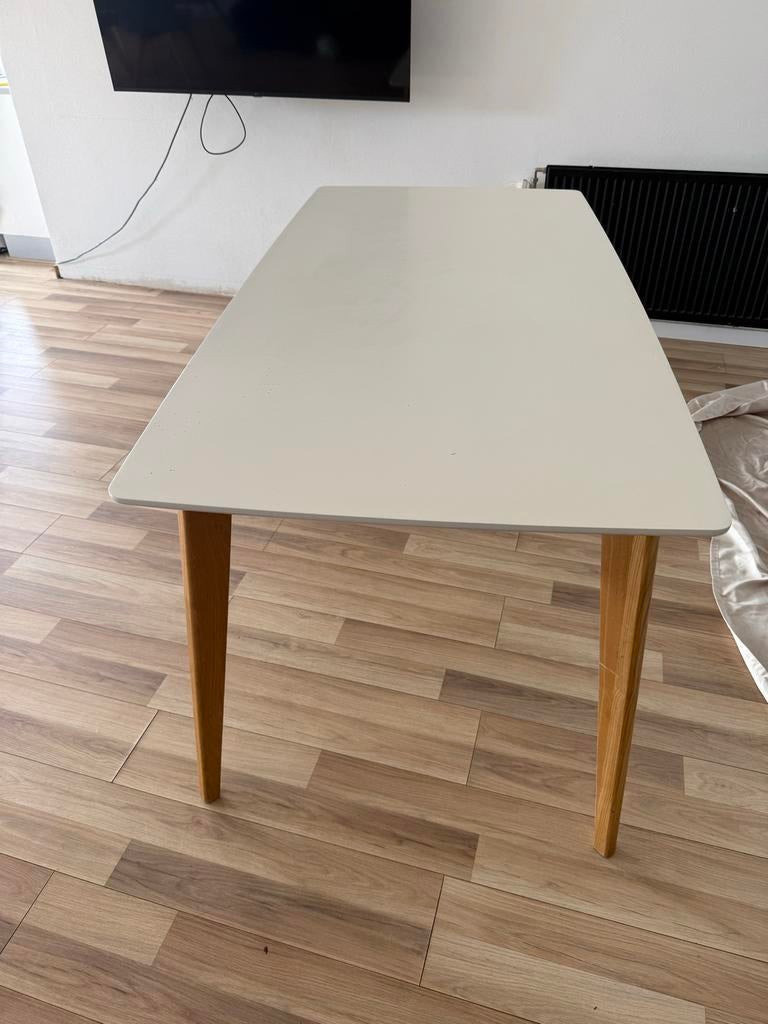 Eettafel met 5 stoelen, Huis en Inrichting, Tafels | Eettafels, Gebruikt, 100 tot 150 cm, Vijf personen of meer, Rechthoekig