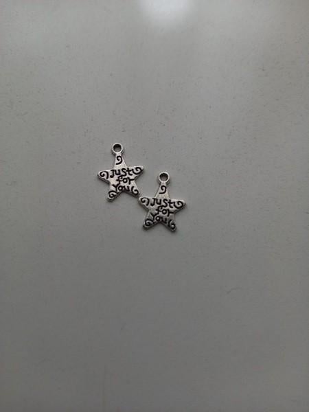 2x Bedeltjes ster just for you, Verzenden, Nieuw, Bedel