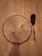 Sjamanen drum met klopper - Damhert - Handgemaakt, Ophalen, Gebruikt, Trommel