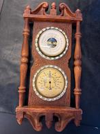 Antieke Barometer en Thermometer - Tissot Houten Weerstation, Ophalen, Gebruikt, Kringloop, Weerstation