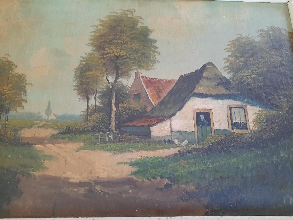 Olieverf schilderij  J Hoogland, Ophalen