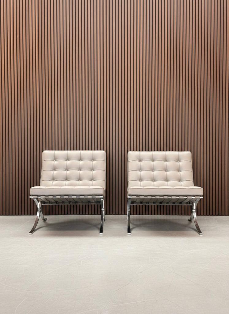 Knoll Barcelona chair - Volo Leather taupe, Ophalen of Verzenden