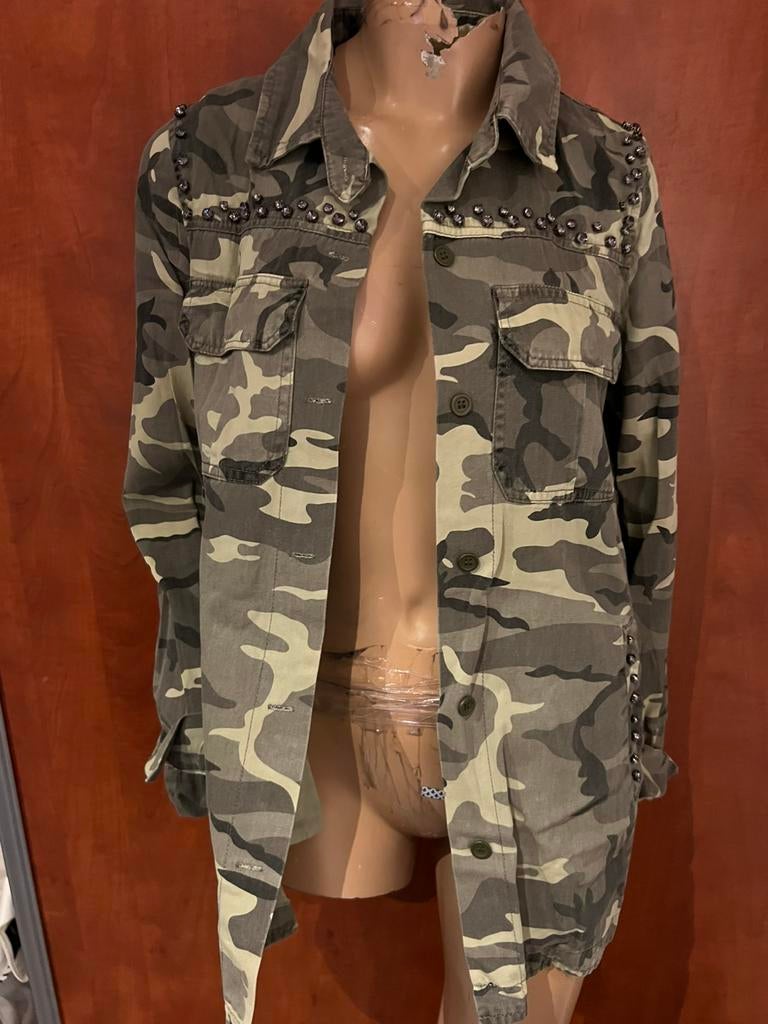 Zara jas met studs maat L zgan, F, Maat 42/44 (L), Ophalen of Verzenden, Zo goed als nieuw