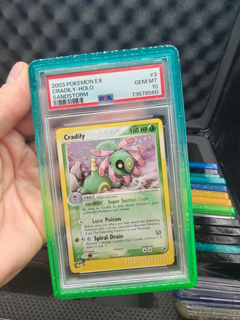 Pokemon EX Sandstorm Cradily Holo PSA 10, Ophalen of Verzenden, Zo goed als nieuw, Losse kaart, Foil