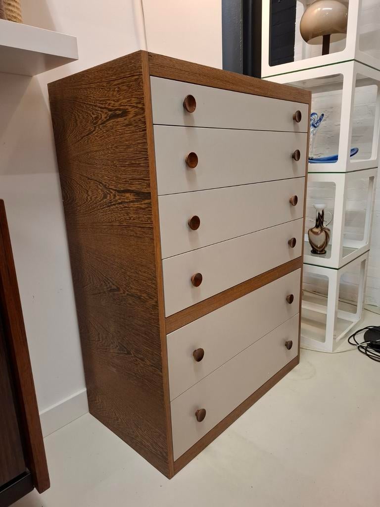 Vintage mid-century ladekast wenge kast wandkast wandmeubel, Ophalen, Gebruikt, 5 laden of meer, 100 tot 150 cm