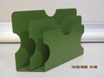retro brievenstandaard groen metaal 24/13/5 cm (379), Ophalen of Verzenden, Huis en Inrichting