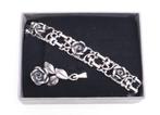 Zilveren armband en hangertje rozen Theodor Klotz Teka, Ophalen of Verzenden, Zilver, Armband