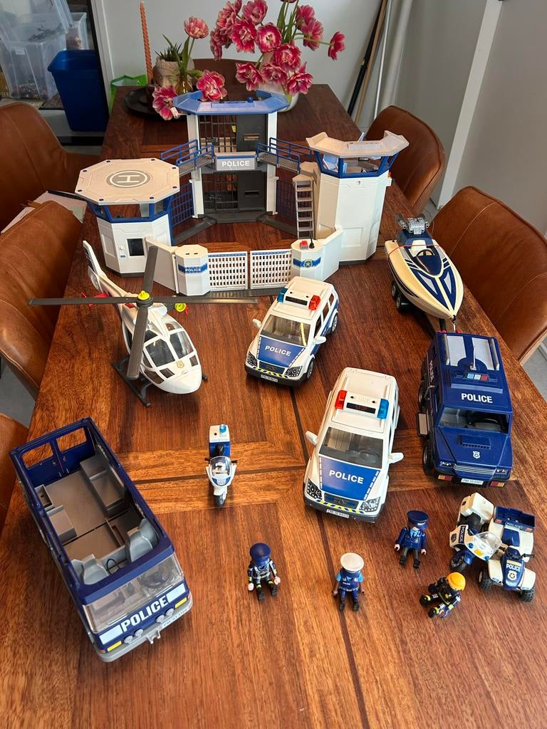 Playmobil politie, brandweer en vliegtuig, Ophalen, Gebruikt, Complete set