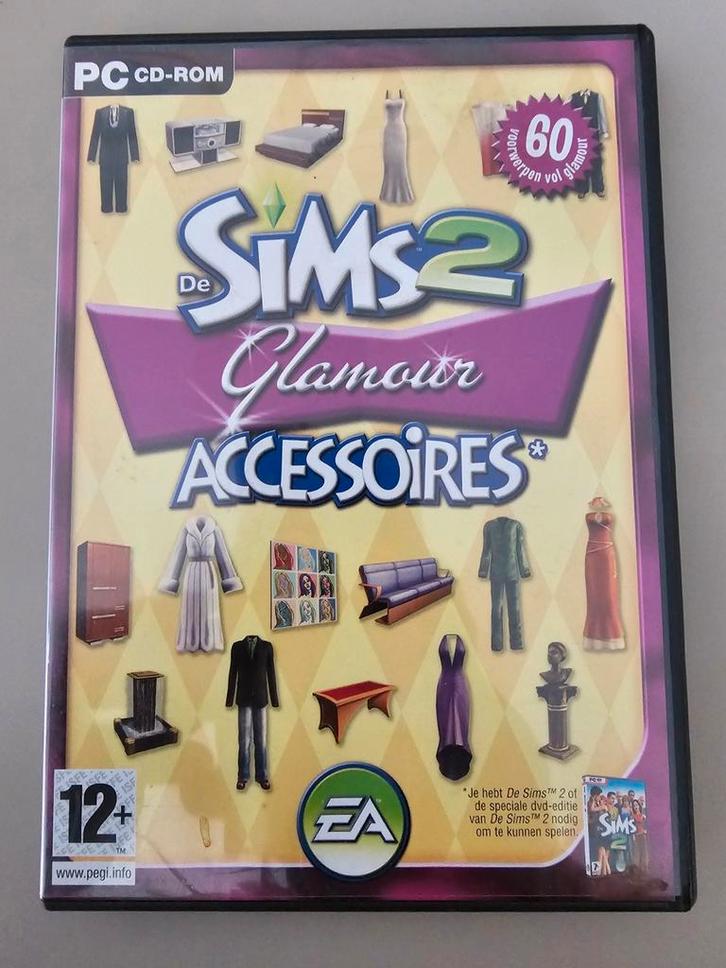 Pc game De Sims 2 glamour accessoires, Spelcomputers en Games, Games | Pc, Zo goed als nieuw, Strategie en Constructie, 1 speler
