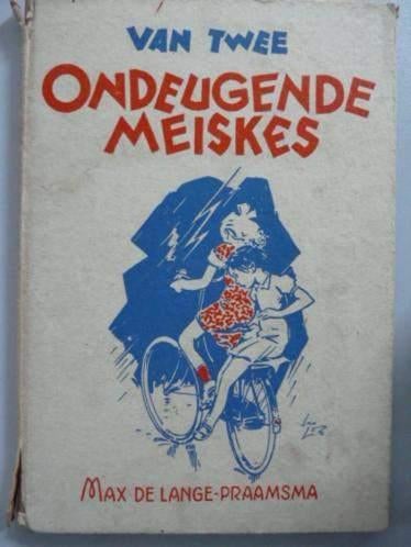 Max de Lange-Praamsma # van twee ondeugende meisjes, Antiek en Kunst, Ophalen of Verzenden