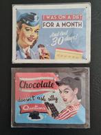 metalen wand decoratiebordjes, neuw, Ophalen of Verzenden, Nieuw