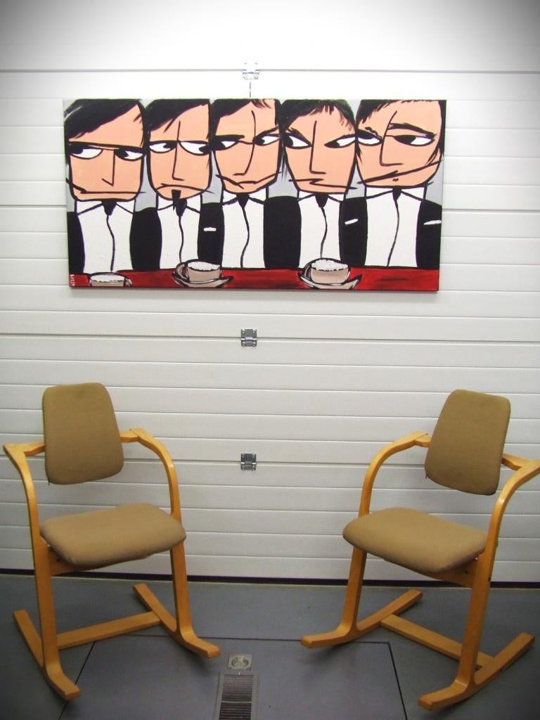 De ontgroening acryl op canvas groot formaat 140x70., Ophalen