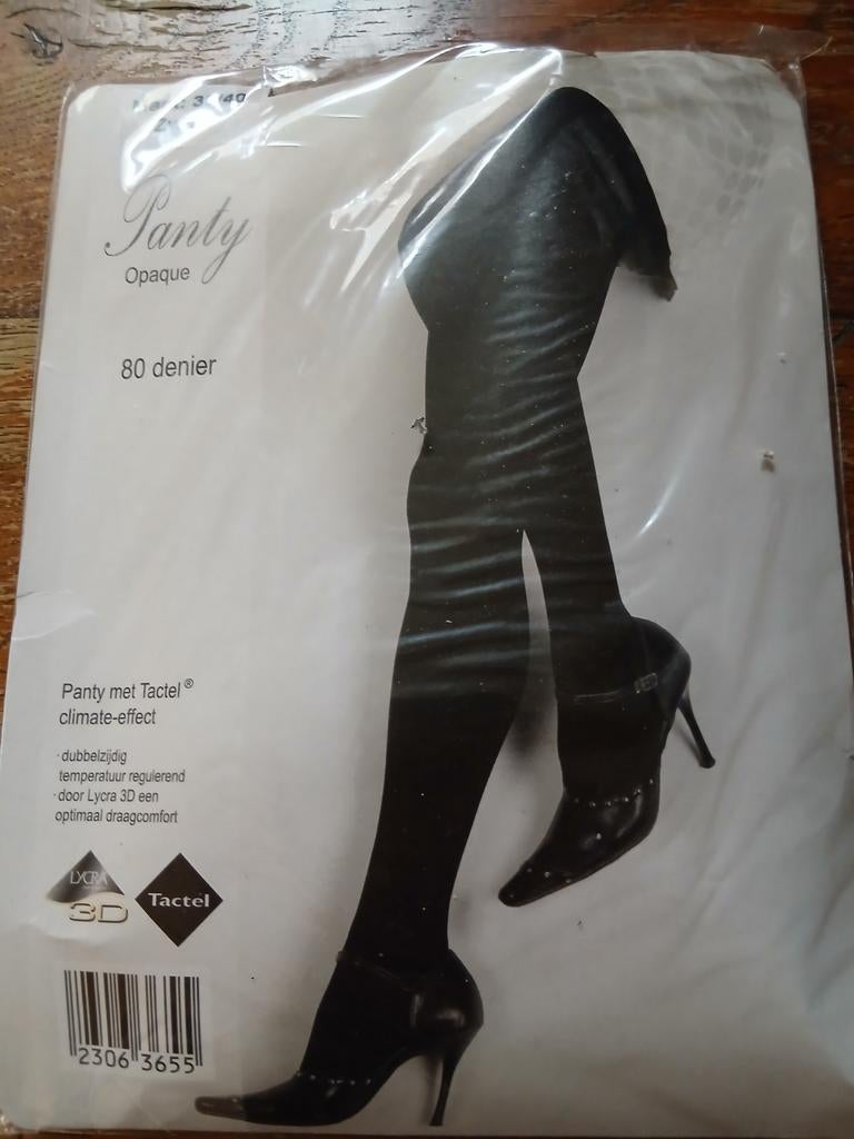Zwarte Opaque Panty 80 Denier met Tactel Climate-Effect, Kleding | Dames, Leggings, Maillots en Panty's, Zwart, Nieuw, Overige maten