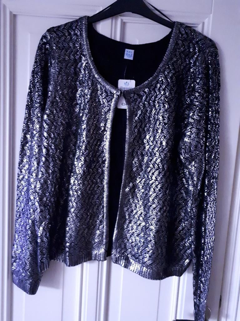 VEST NIEUW MAAT XXL KLEUR ZWART ZILVER, Kleding | Dames, Ophalen of Verzenden, Nieuw, Maat 46/48 (XL) of groter, Zwart