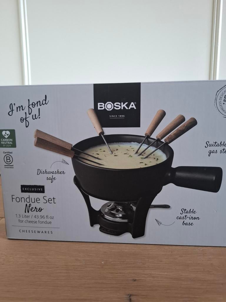 Boska Fondue set Nero, Witgoed en Apparatuur, Fonduesets, Nieuw, Fondueset, Brander, Ophalen