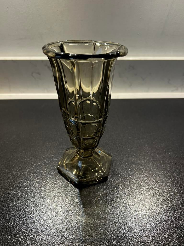 Vaas, Czecho Slovakia, rookglas, Art Deco., Antiek en Kunst, Ophalen of Verzenden