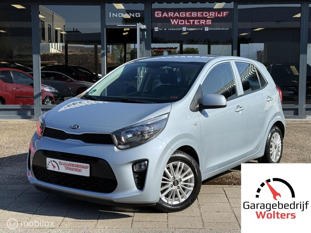 Kia Picanto 1.0 DynamicLine stoel+stuurwarm. 1e eign. lmv, Voorwielaandrijving, Stof, Gebruikt, Zwart