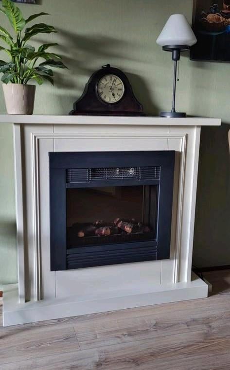 Schouw met elektrische haard. /100,-, Huis en Inrichting, Haarden, Ophalen, Vrijstaande haard, Elektrische haard