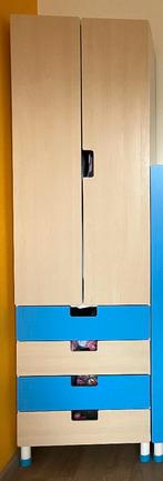IKEA Stuva kledingkast 60x50x192cm, hout/blauw, Ophalen, Gebruikt, 50 tot 70 cm, 105 cm of meer