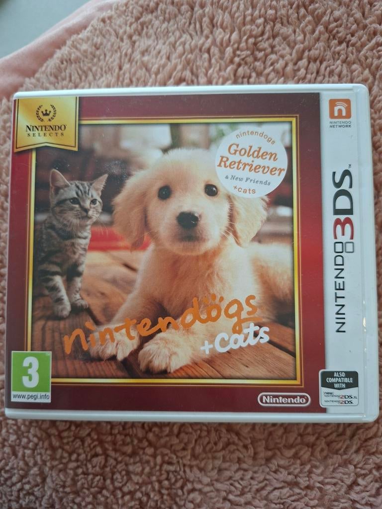 Nintendogs + Cats: Golden Retriever & New Friends 3DS, Online, 1 speler, Ophalen of Verzenden, Zo goed als nieuw
