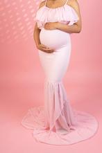 Zwangerschaps Jurk voor Fotoshoot, Maat 38/40 (M), Ophalen of Verzenden, Roze, Onder de knie