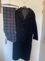 Warme lange gevoerde herenjas met sjaal,mt 48, Kleding | Heren, Ophalen of Verzenden, Gedragen, Maat 48/50 (M), Zwart