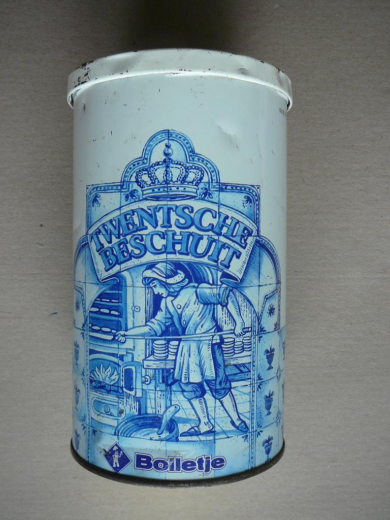 blik Bolletje Twentsche beschuit, slechte staat, Verzamelen, Blikken, Ophalen of Verzenden, Gebruikt, Overige