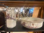 Antieke waskom en kan set, Ophalen