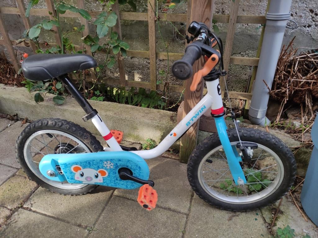 BTWin kids fiets, Ophalen, Zijwieltjes, Gebruikt, Minder dan 16 inch