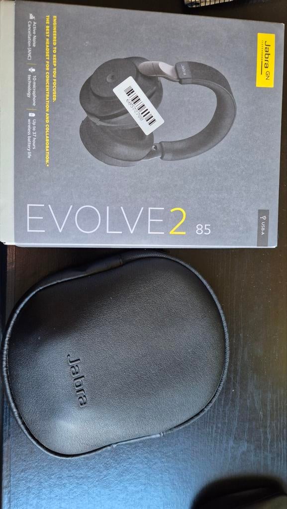 Jabra Evolve2 85 MS Stereo Zwart Headset, Overige merken, Nieuw, Ophalen of Verzenden, Over oor (circumaural)