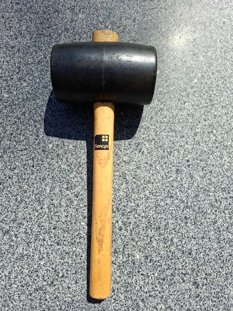 Sencys rubberen hamer met houten steel, Ophalen of Verzenden, Gebruikt