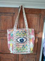 Katoenen tas met kraaltjes en oog, Ophalen of Verzenden, Shopper