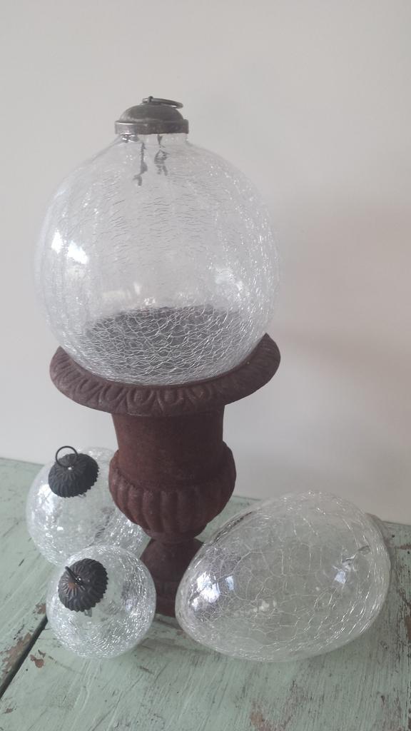 heksenballen / heksenbollen / kerstballen craquele, Antiek en Kunst, Curiosa en Brocante, Ophalen of Verzenden