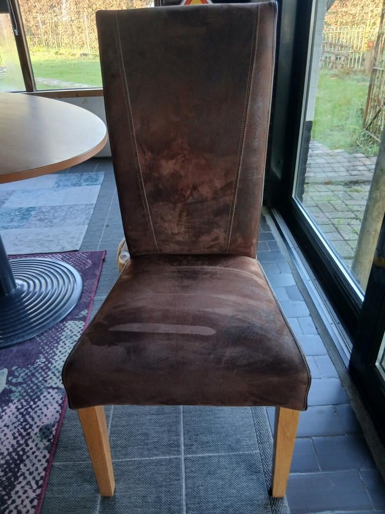 4 mooie stoelen, Ophalen, Bruin, Zo goed als nieuw, Vier