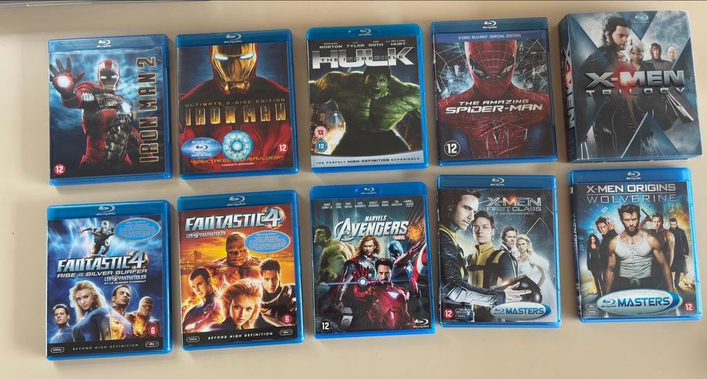 Marvel Blu-Rays (13 films), Ophalen of Verzenden, Gebruikt, Science Fiction en Fantasy, Boxset