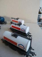 8 Oliewagons en 2 kiepwagons met kiepinstallatie, Gebruikt, Gelijkstroom, Fleischmann, Wagon