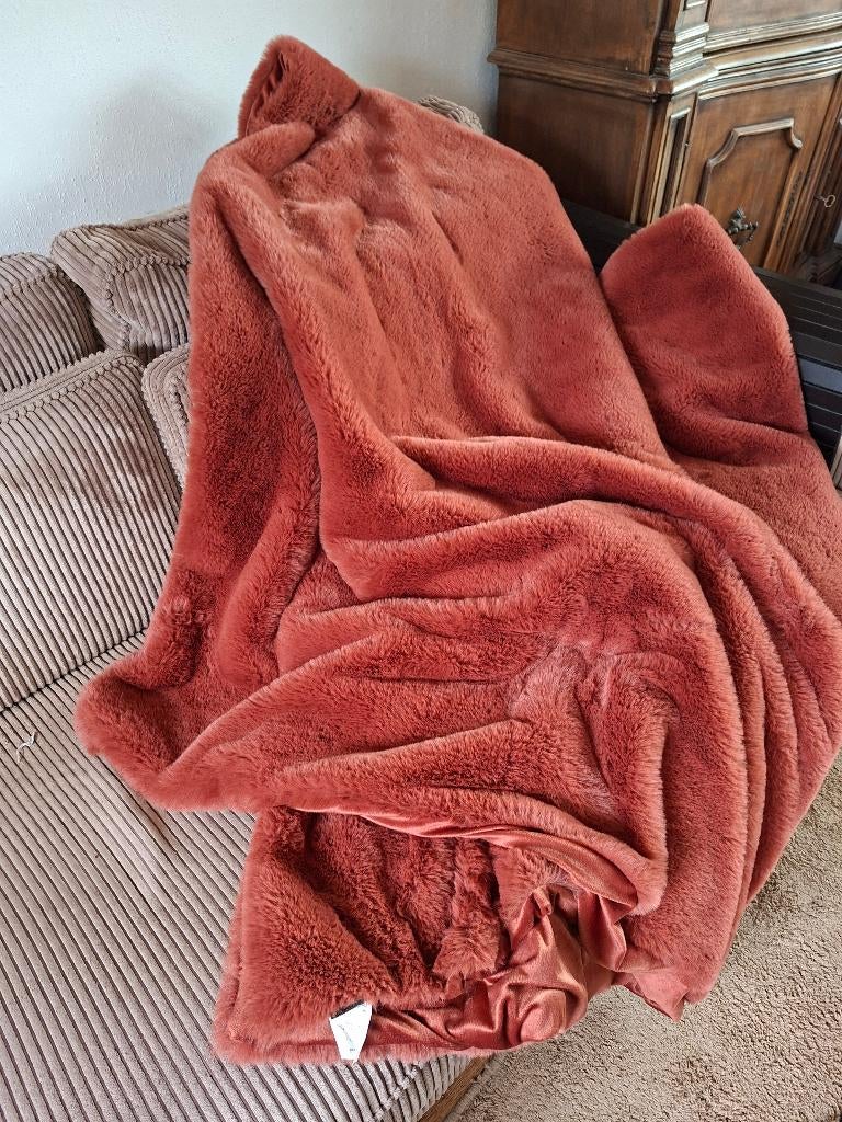 Extra groot plaid Linen @ More, Ophalen, Zo goed als nieuw, Overige kleuren, Rechthoekig