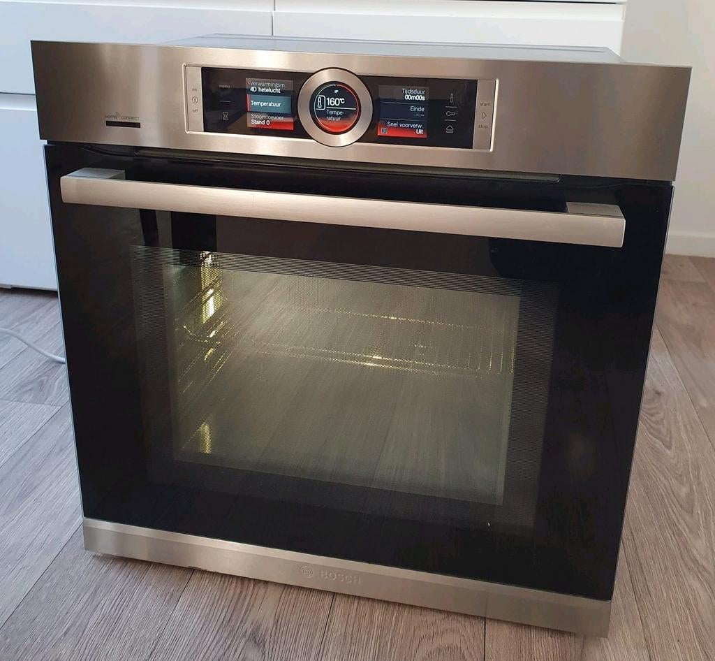 Luxe XL Bosch combi oven/ magnetron met Wifi + zelfreiniging, Ophalen, 60 cm of meer, Zo goed als nieuw, Oven met grill