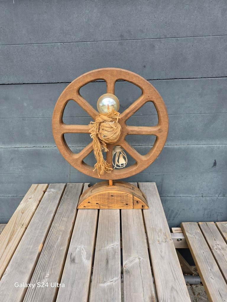 Houten Lamp zelf gemaakte, Diversen, Rommelmarktspullen, Ophalen