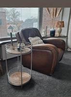 Bruine leren fauteuil GRATIS, Ophalen of Verzenden