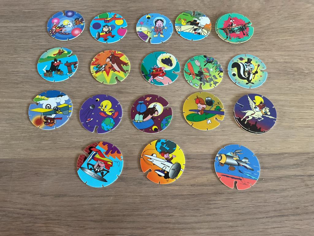 21 Flying Flippo's - Looney Tunes verzameling, Ophalen of Verzenden, Flying, Losse flippo's