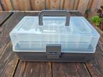 Opbergdoos met vakjes - Transparant/Grijs, Ophalen of Verzenden, Gebruikt