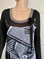 e825 Merk: 2026 maat S=36 fijn-gebreid jurk jurkje zwart, Zwart, Ophalen of Verzenden, Zo goed als nieuw, Knielengte