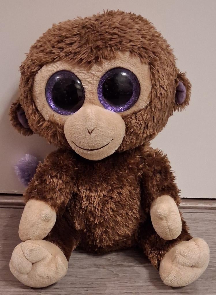 Ty beanie boo aap Coconut 24 cm, Ophalen of Verzenden, Zo goed als nieuw, Overige typen