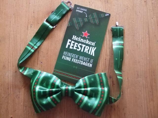 Heineken feestrik (nr.2) met opener, Ophalen of Verzenden, Nieuw, Flesopener, Heineken