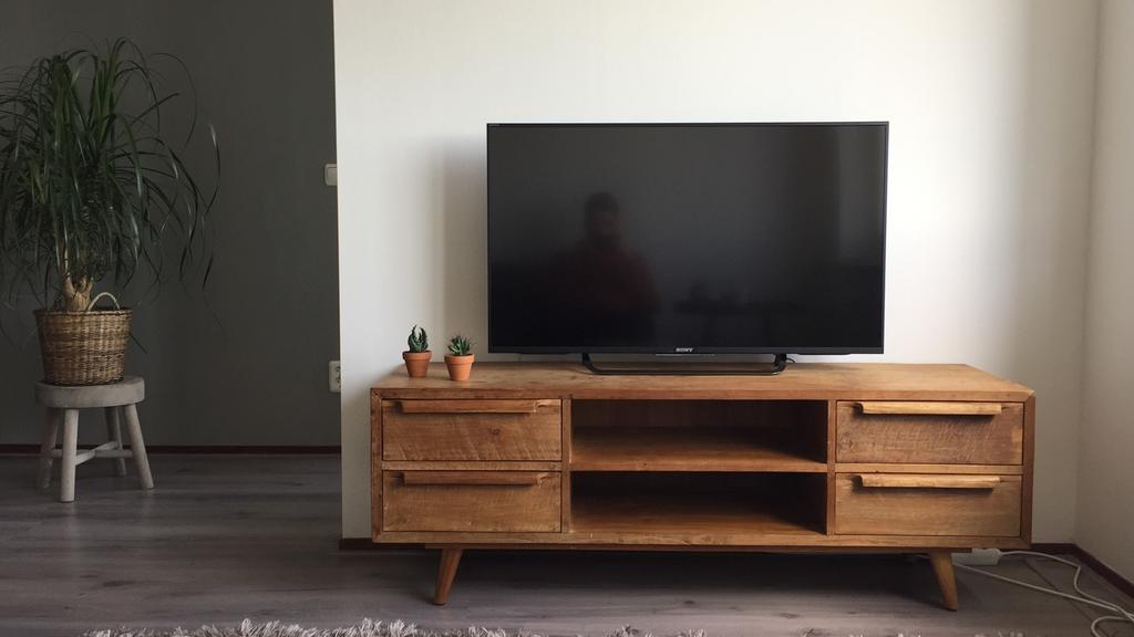 Retro tv meubel, Huis en Inrichting, Kasten | Televisiemeubels, Ophalen, Gebruikt, 100 tot 150 cm, Minder dan 100 cm