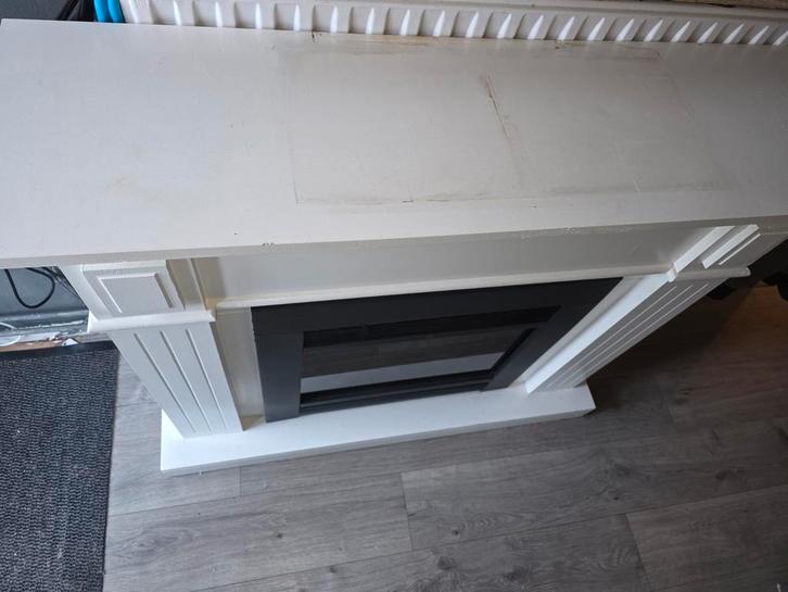 Schouw met sfeerhaard - 120cm breed, Huis en Inrichting, Haarden, Gebruikt, Elektrische haard, Ophalen