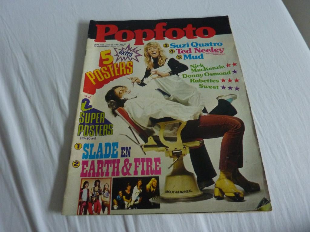 POPFOTO 1974-RUBETTES-R DE NIJS-MUD-SWEET-ELTON JOHN-OSMOND, Verzamelen, Verzenden, 1960 tot 1980, Tijdschrift