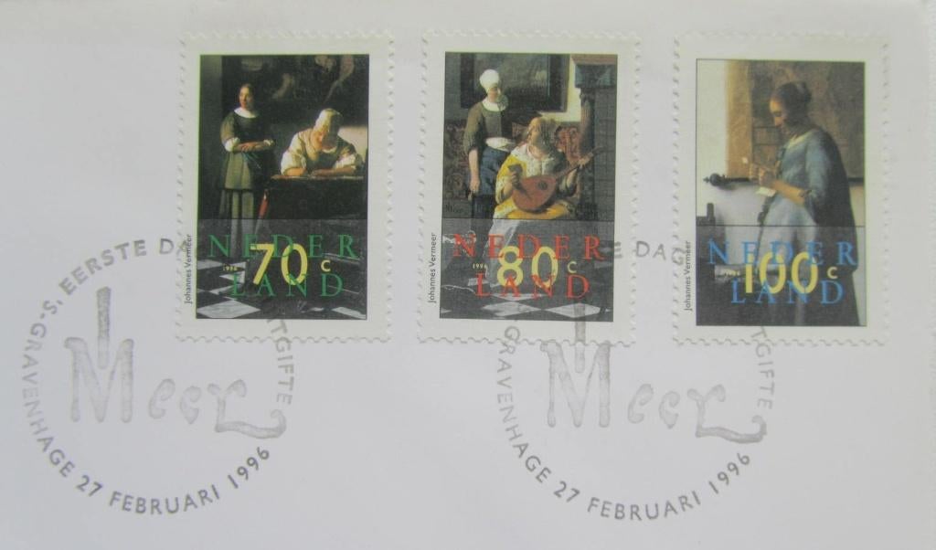 eerste dag enveloppe   JOHANNES VERMEER schilder, Postzegels en Munten, Postzegels | Eerstedagenveloppen, Ophalen of Verzenden