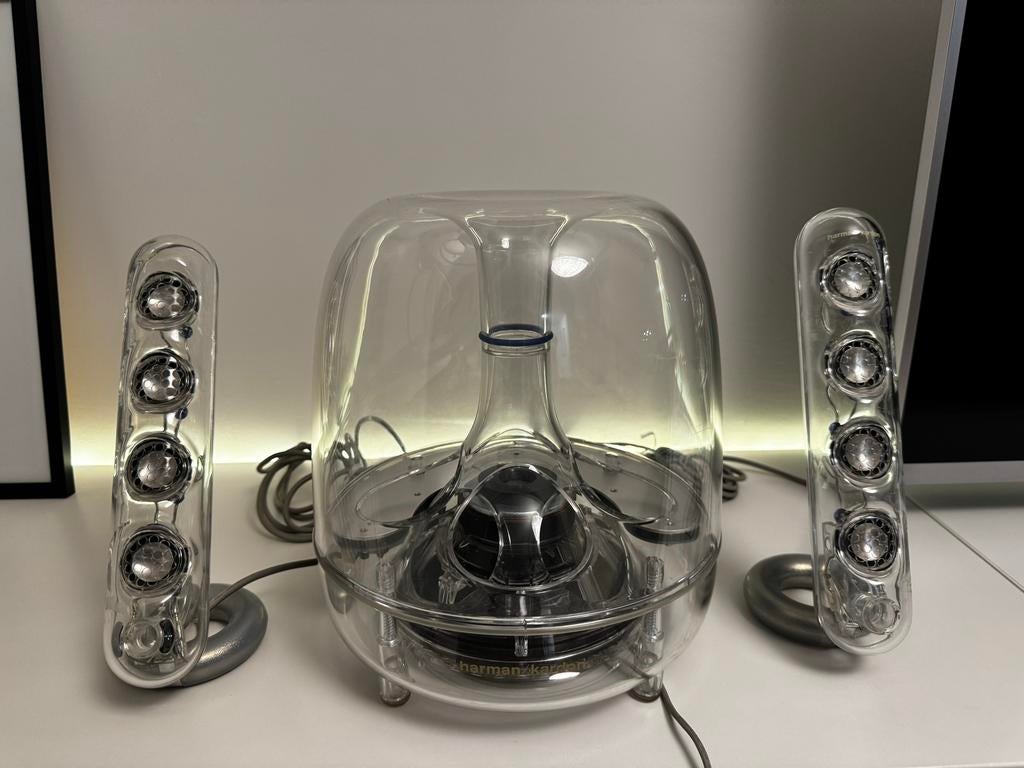 Harman Kardon SoundSticks II, Zo goed als nieuw, Complete surroundset, 120 watt of meer, Ophalen